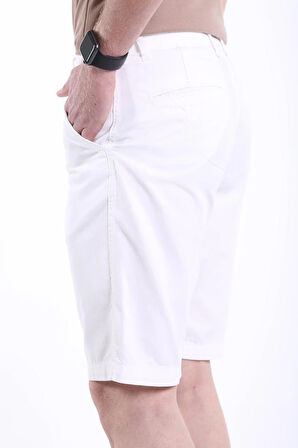 İntersivin %100 Pamuklu Yandan Cepli Slim Fit Erkek Capri- Şort