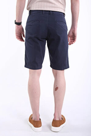 İntersivin %100 Pamuklu Yandan Cepli Slim Fit Erkek Capri- Şort