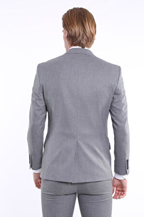 İntersivin Slim Fit 6 Drop Likralı  Yelekli Takım Elbise