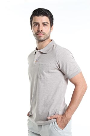 İntersivin Normal Kalıp Polo Yaka Cepli %100 Pamuk Erkek T-Shirt