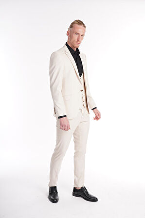 İntersivin Yelekli Slim Fit 6 Drop Erkek Takım Elbise