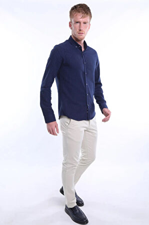  İntersivin Slim Fit Pamuklu Likralı Taş Rengi Erkek Pantolon 