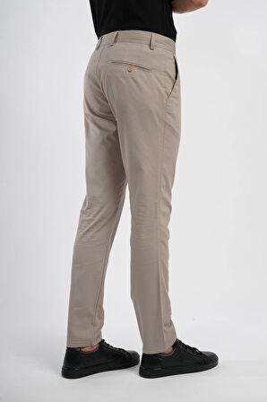 İntersivin Slim Fit Pamuklu Likralı Yazlık Toprak Erkek Pantolon