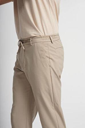 İntersivin Slim Fit Likralı Bel İpli ve Lastikli Erkek Jogger Pantolon