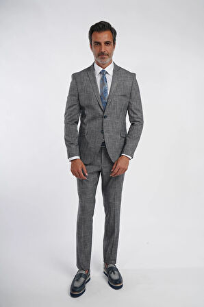  İntersivin Slim Fit 6 Drop Lacivert Erkek Takım Elbise