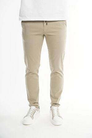 İntersivin Likralı Pamuklu Kışlık Beli Lastikli İp Kemerli Erkek Casual Pantolon 