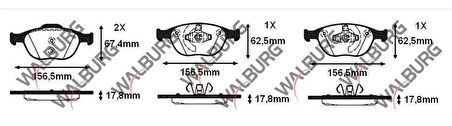 FREN BALATA ON FORD TRANSIT CONNECT 1.8 TDCI 17.80mm 2002-2013 1355950 1360303 4346371 4427737