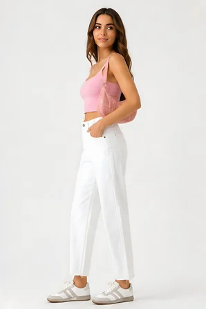 Lili Woman Kadın Beyaz Yüksek Bel Fit Jean Pantolon TY.BJN01