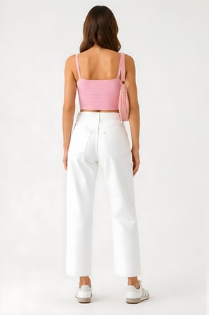 Lili Woman Kadın Beyaz Yüksek Bel Fit Jean Pantolon TY.BJN01