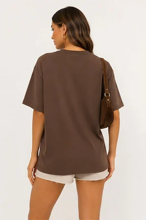 Lili Woman Kadın New York Bear Baskılı Oversize Tişört D.11156K