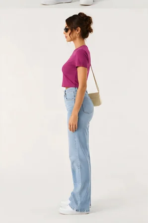 Lili Woman Kadın Basic Kısa Kol Crop Tişört E.8002P
