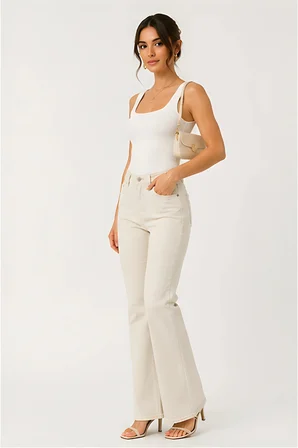 Lili Woman Kadın Yüksek Bel İspanyol Paça Jean Pantolon TY.ISP01K