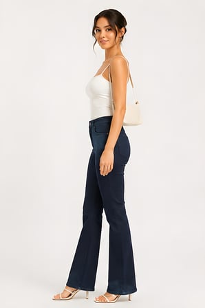 Lili Woman Kadın Yüksek Bel İspanyol Paça Jean Pantolon TY.ISP01L