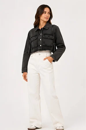 Lili Woman Kadın Crop Denim Kot Ceket Yıkamalı TY.JCT01S