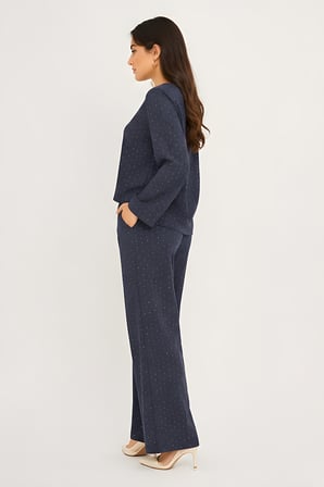 Lili Woman Kadın Midnight Sparkle Taş Detaylı Relax Fit Takım K.1420