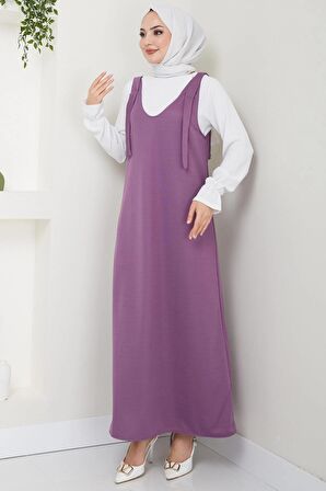 Nehir Örme Jile Elbise Mor HM2389