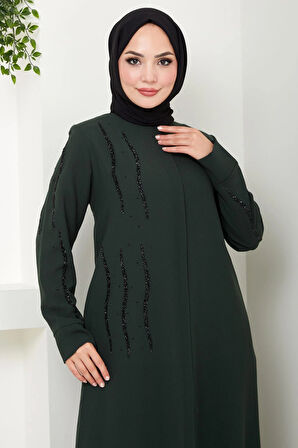 Sevgi Taşlı Ferace Haki HM2481