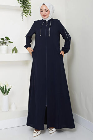 Şeritli Spor Ferace Lacivert HM2483