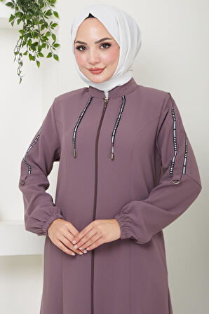 Şeritli Spor Ferace Gül Kurusu HM2483