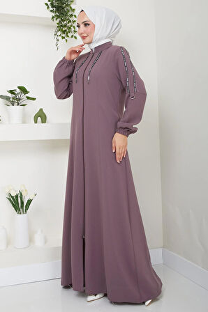 Şeritli Spor Ferace Gül Kurusu HM2483
