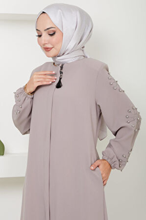 Kolu Taşlı ve İncili Ferace Bej HM2494