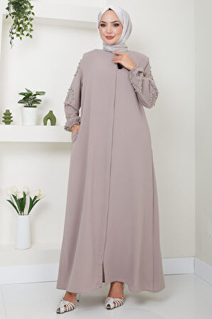 Kolu Taşlı ve İncili Ferace Bej HM2494