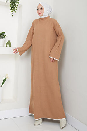 İspanyol Kol Triko Elbise Camel HM2523