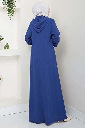 Kapüşonlu Ferace İndigo HM2259