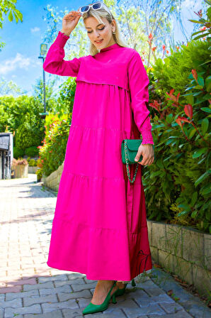 Kat Kat Elbise Fuşya HM2172