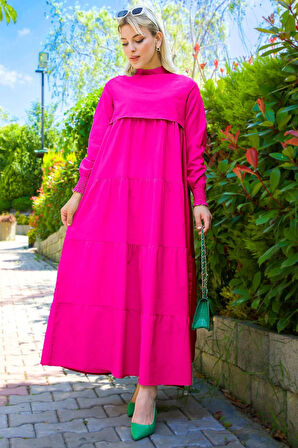 Kat Kat Elbise Fuşya HM2172