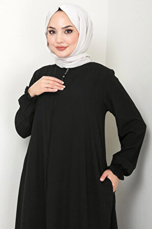 Büyük Beden Mevlana Ferace Siyah HM02153