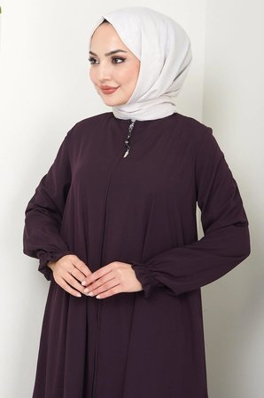 Büyük Beden Mevlana Ferace Mürdüm HM02153