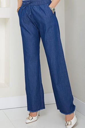 Beli Lastikli Kot  Pantolon Koyu Mavi HM2726
