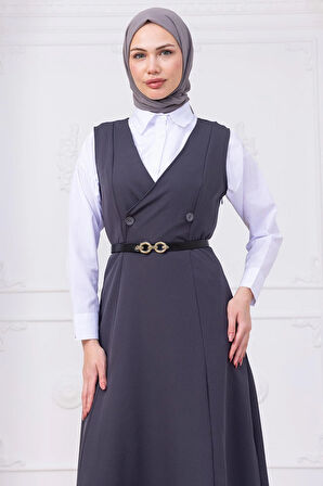 Kemerli Düğmeli Jile Füme HM2741