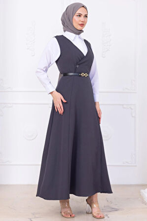 Kemerli Düğmeli Jile Füme HM2741