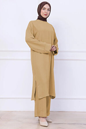 Uzun Tunikli Ayrobin Takım Camel HM2770