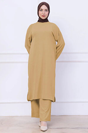 Uzun Tunikli Ayrobin Takım Camel HM2770
