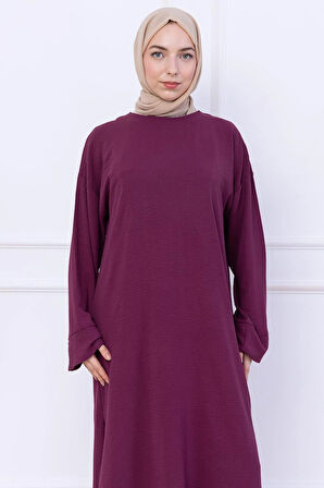 Uzun Tunikli Ayrobin Takım Mürdüm HM2770