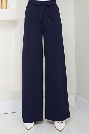 Bağlamalı Pantolon Lacivert HM2782
