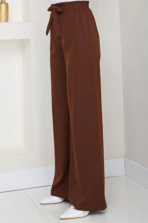 Bağlamalı Pantolon Kahverengi HM2782