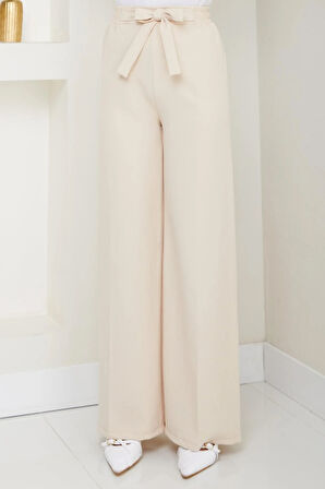 Bağlamalı Pantolon Bej HM2782