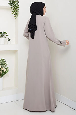 Gizli Patlı Taşlı Ferace Bej HM2851