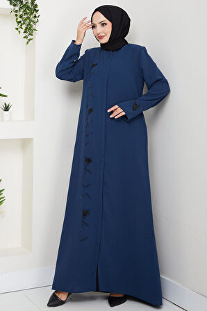 Gizli Patlı Taşlı Ferace Petrol HM2851