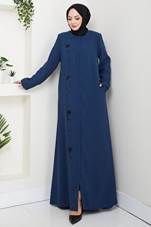 Gizli Patlı Taşlı Ferace Petrol HM2851