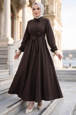 Kuşaklı Mevlana Elbise Acı Kahve HM2105