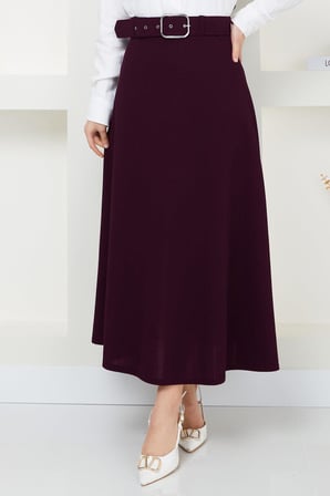 Kemerli Mevlana Etek Mürdüm HM2370