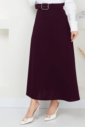 Kemerli Mevlana Etek Mürdüm HM2370