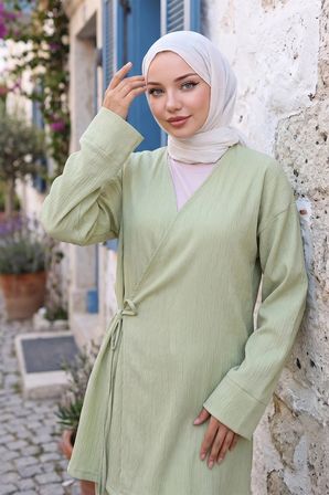 Yandan Bağlamalı Kimono Takım Mint HM2935