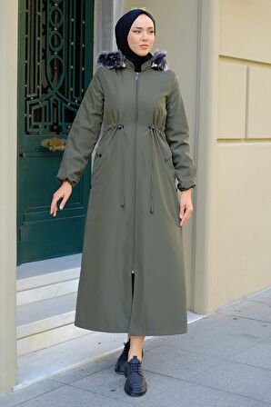Tam Boy Büyük Beden Mont Haki HM2286