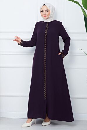 Gizem Taşlı Ferace Mürdüm HM2358
